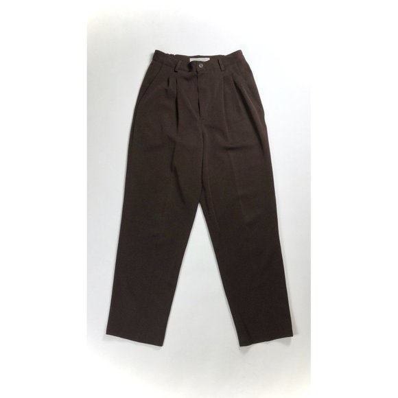 Brown High Waited Tapered Vintage Trousers - Picture 2 of 10